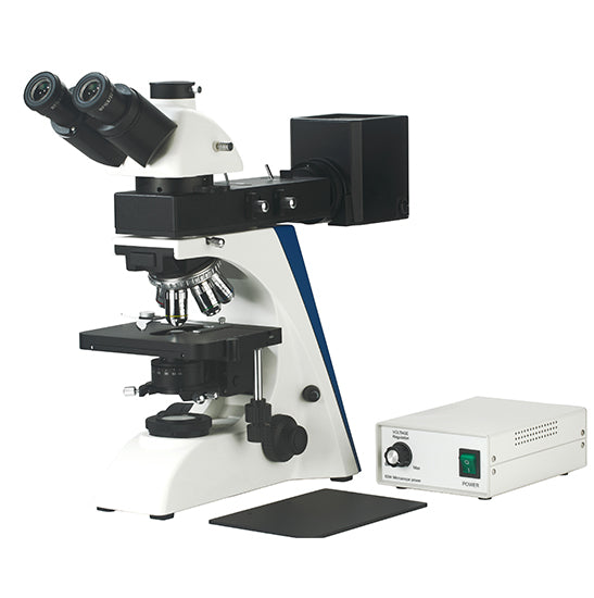 AUC-MET-02HAL Series Trinocular Metallurgical Microscope LWD Infinite Plan BF & DF Lenses, Halogen illumination RF, LED illumination TL (Laboratory / Education / Met Lab Grade)