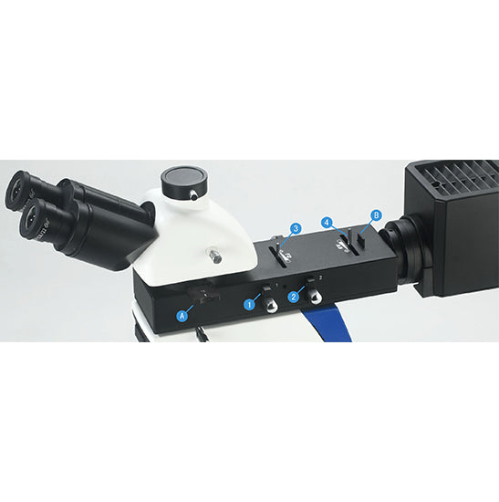 AUC-MET-02HAL Series Trinocular Metallurgical Microscope LWD Infinite Plan BF & DF Lenses, Halogen illumination RF, LED illumination TL (Laboratory / Education / Met Lab Grade)