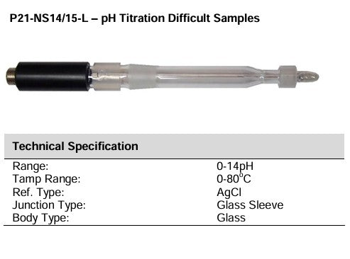 P21-NS14/15-S7 pH Difficult Samples Titrator Electrode
