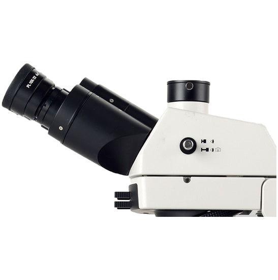 AUC-MET-12LED Series Trinocular Metallurgical Microscope with LED illumination, Infinite LWD Plan Achromatic BF (Education / Laboratory Grade)