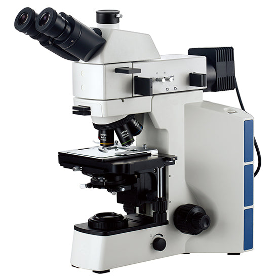 AUC-MET-12LED Series Trinocular Metallurgical Microscope with LED illumination, Infinite LWD Plan Achromatic BF (Education / Laboratory Grade)