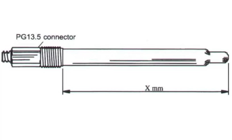 Sterprobe – Temperature Sensor (Glass) Euro-Standard PG13.5 Pt1000: Immersion Depth: 150mm