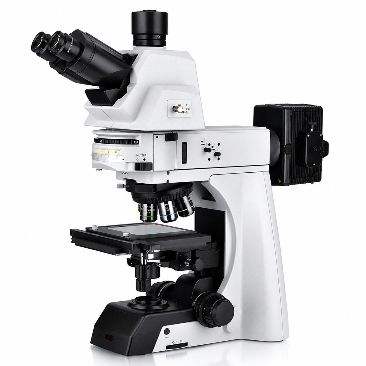AUC-MET 24 Series Tilting Trinocular Metallurgical Microscope Halogen Brightfield / Darkfield LWD Plan Semi Apo & LWD Plan Apo (Research Grade)