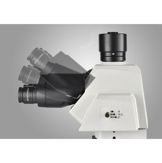 AUC-MET 24 Series Tilting Trinocular Metallurgical Microscope Halogen Brightfield / Darkfield LWD Plan Semi Apo & LWD Plan Apo (Research Grade)