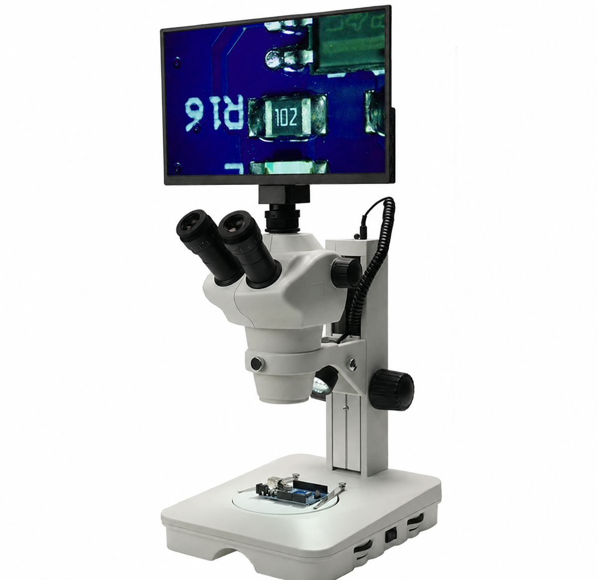AUC-STE-335 Stereozoom Microscope Zoom Range 0.8x - 5x Base & illumination Options (Education & Laboratory Grade)
