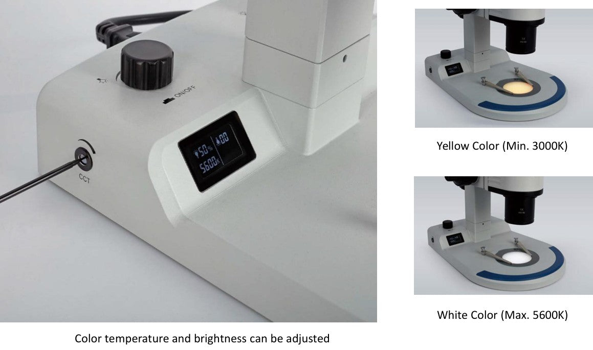 AUC-380 Series Stereo Zoom with Parallel Optics (Research Grade) with Viewing Head & Base Options
