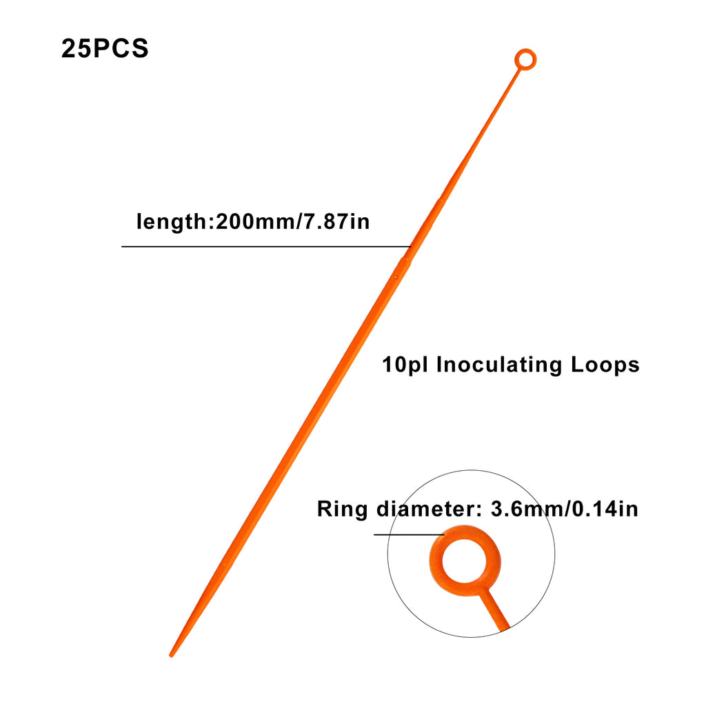 Biologix® Inoculating Loops-10μL, Orange, 25/Bag, 1,000 Pieces/Case