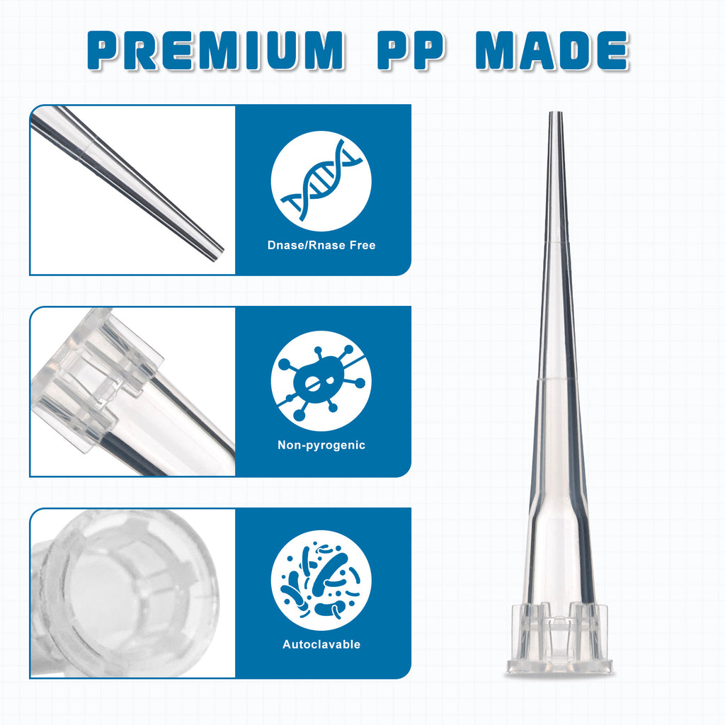 Biologix® Universal Pipet Tips-10μL, Sterile, 96 Pieces/Rack, 10 Racks/Pack, 10 Packs/Case