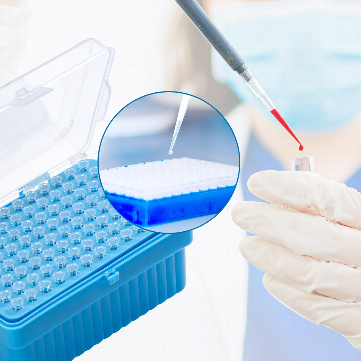 Biologix® Universal Pipet Tips-10μL, Sterile, 96 Pieces/Rack, 10 Racks/Pack, 10 Packs/Case