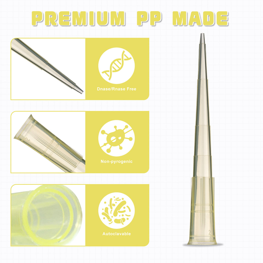 Biologix® Universal Pipet Tips-200μL, Sterile, 96 Pieces/Rack, 10 Racks/Pack, 10 Packs/Case