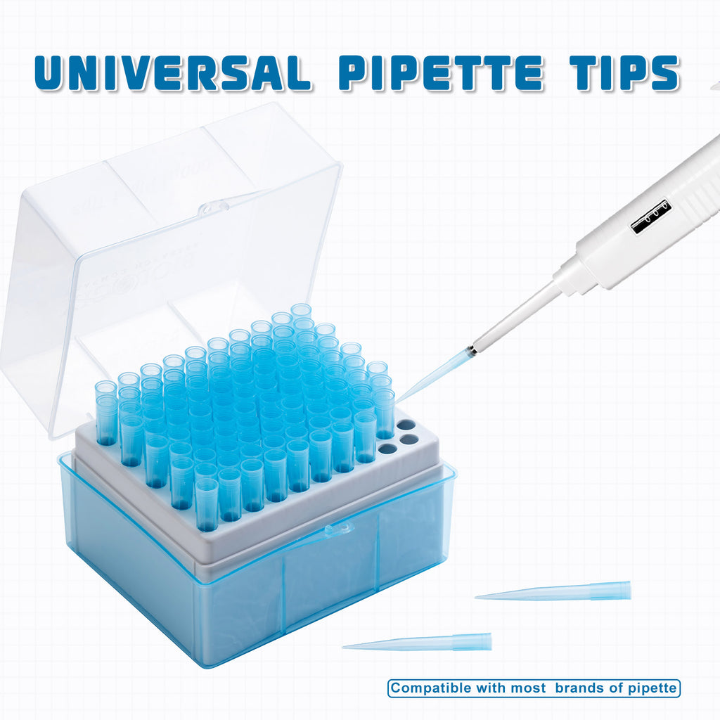 Biologix® Universal Pipet Tips-1000μL, Blue, 100 Pieces/Rack, 6 Racks/Pack, 10 Packs/Case