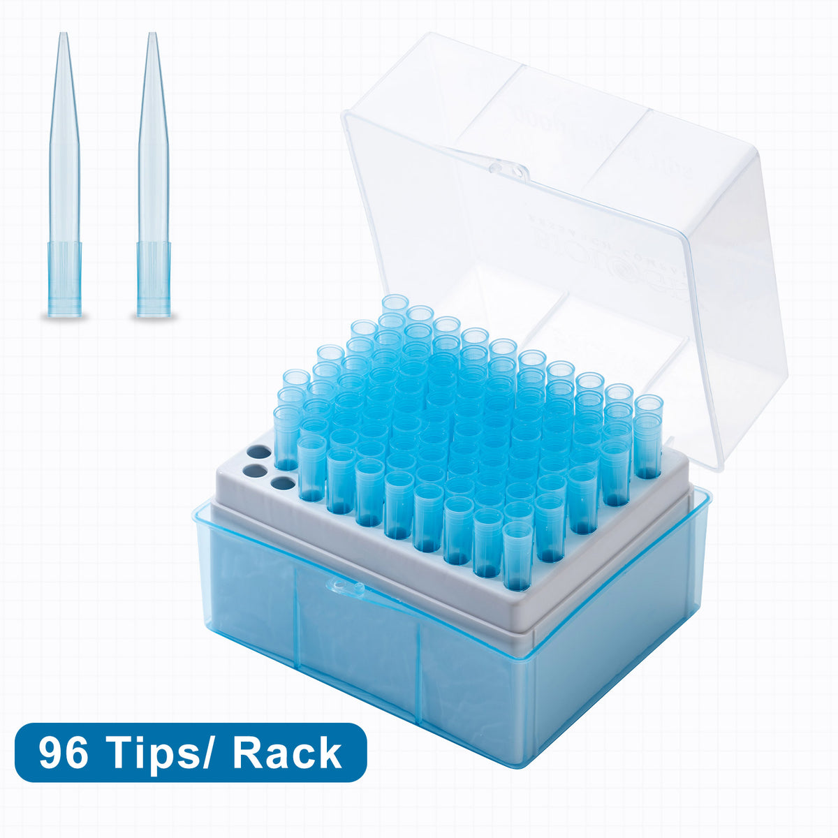 Biologix® Universal Pipet Tips-1000μL, Blue, 100 Pieces/Rack, 6 Racks/Pack, 10 Packs/Case