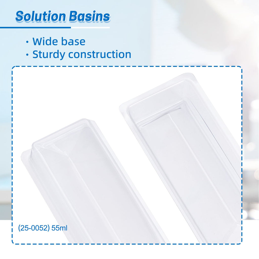 Biologix® Solution Basins-55mL, PVC, Clear, 100/Bag, 8 Bags/Case
