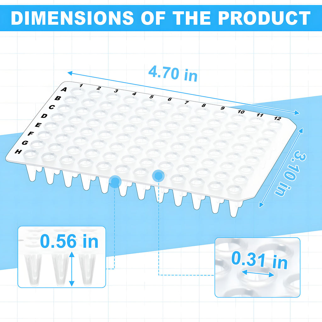 Biologix® PCR Plates-0.1mL Non-Skirted (96-well), 10 Pieces/Pack, 10 Packs/Case