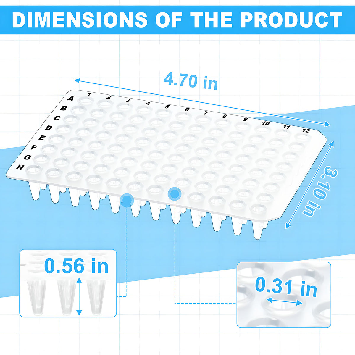 Biologix® PCR Plates-0.1mL Non-Skirted (96-well), 10 Pieces/Pack, 10 Packs/Case