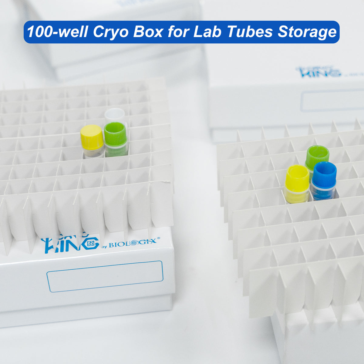 CryoKING® Premium Cardboard Cryogenic Boxes, 2 Inch, 5 Pieces/Pack