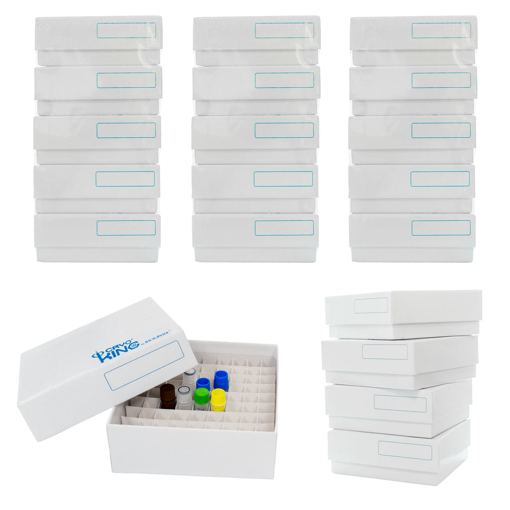 CryoKING® Premium Cardboard Cryogenic Boxes, 2 Inch, 5 Pieces/Pack