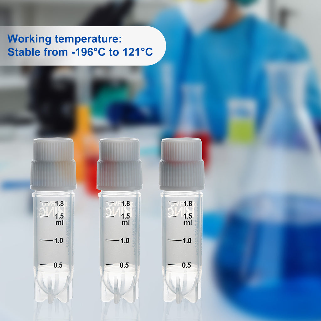 CryoKING® Cryogenic Vials - 2.0mL, External Thread, 25 Sets/ Bag, 20 Bags/Pack, 2 Packs/Case