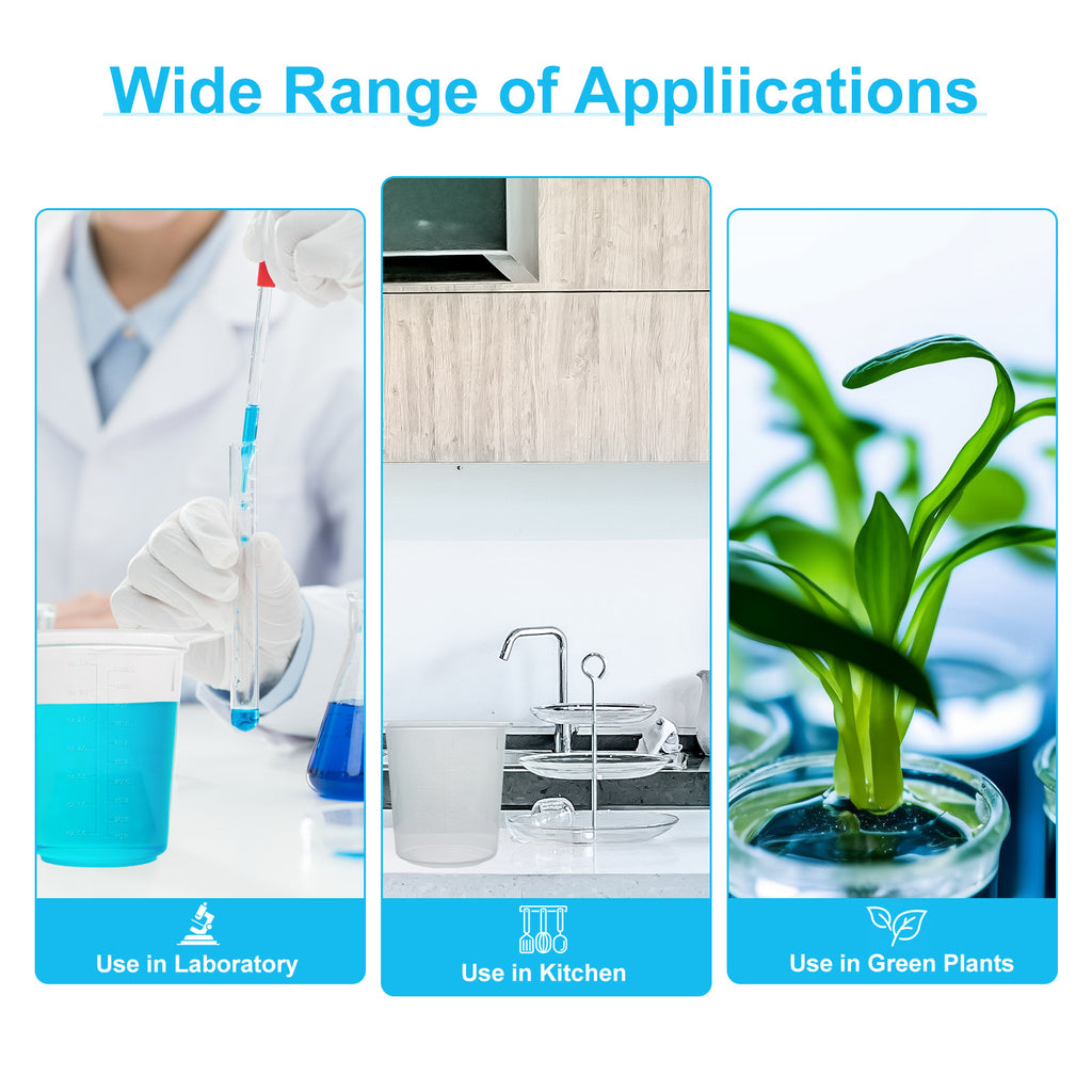 Biologix® Beakers-PP, Three Pour Spouts, Disposable, 25 Pieces/Sleeve, 4 Sleeves/Case