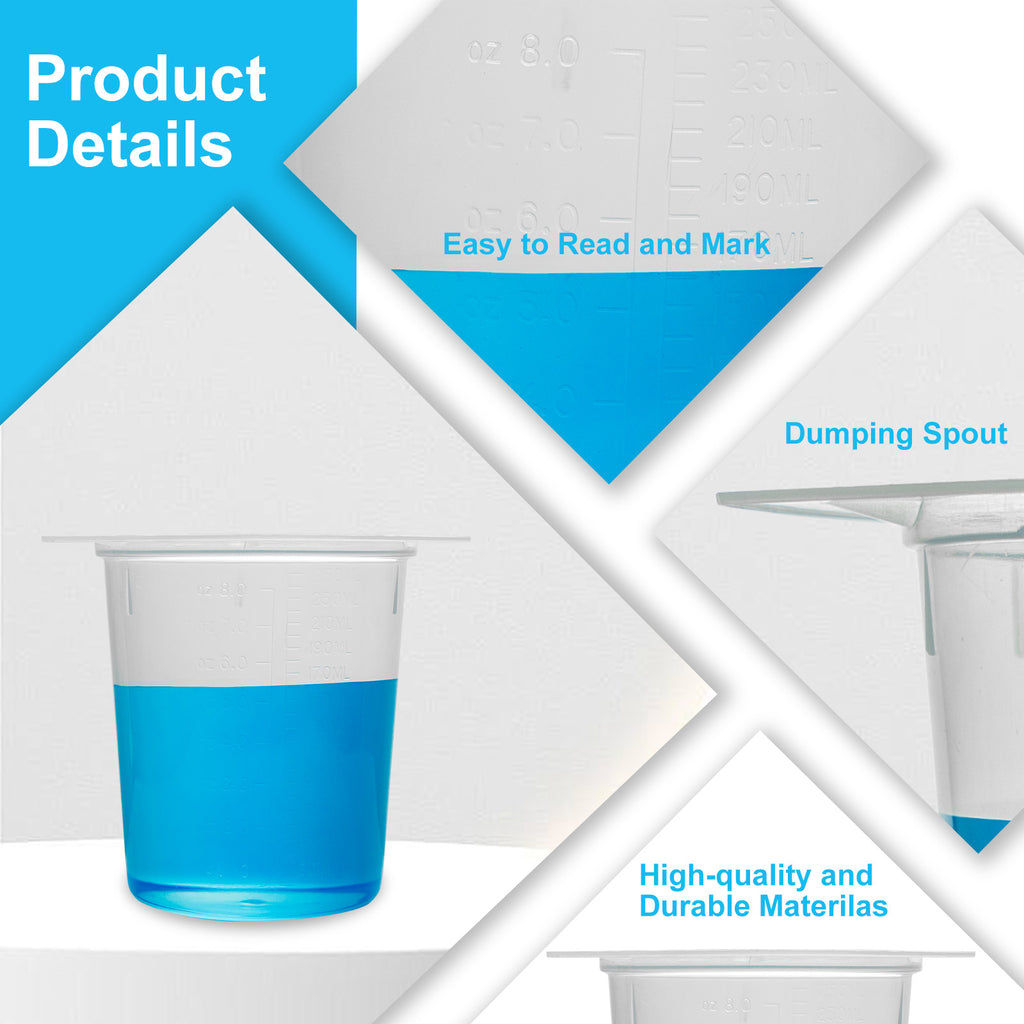 Biologix® Beakers-PP, Three Pour Spouts, Disposable, 25 Pieces/Sleeve, 4 Sleeves/Case