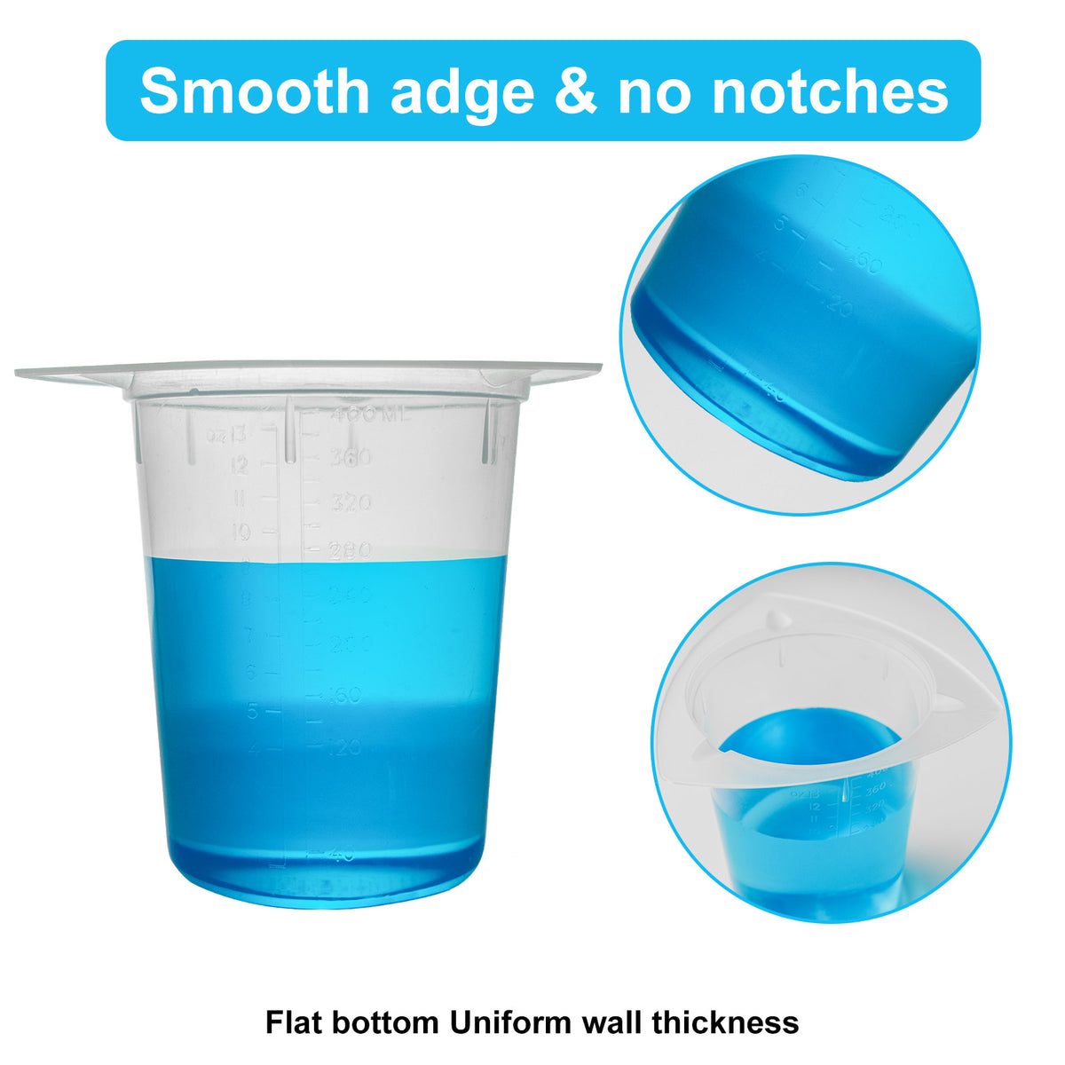 Biologix® Beakers-PP, Three Pour Spouts, Disposable, 25 Pieces/Sleeve, 4 Sleeves/Case