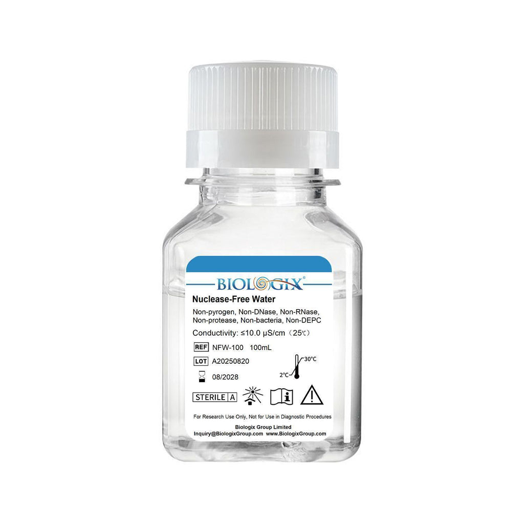 Biologix® Nuclease-Free Water, 100mL/ Bottle, 20 Bottles/Case