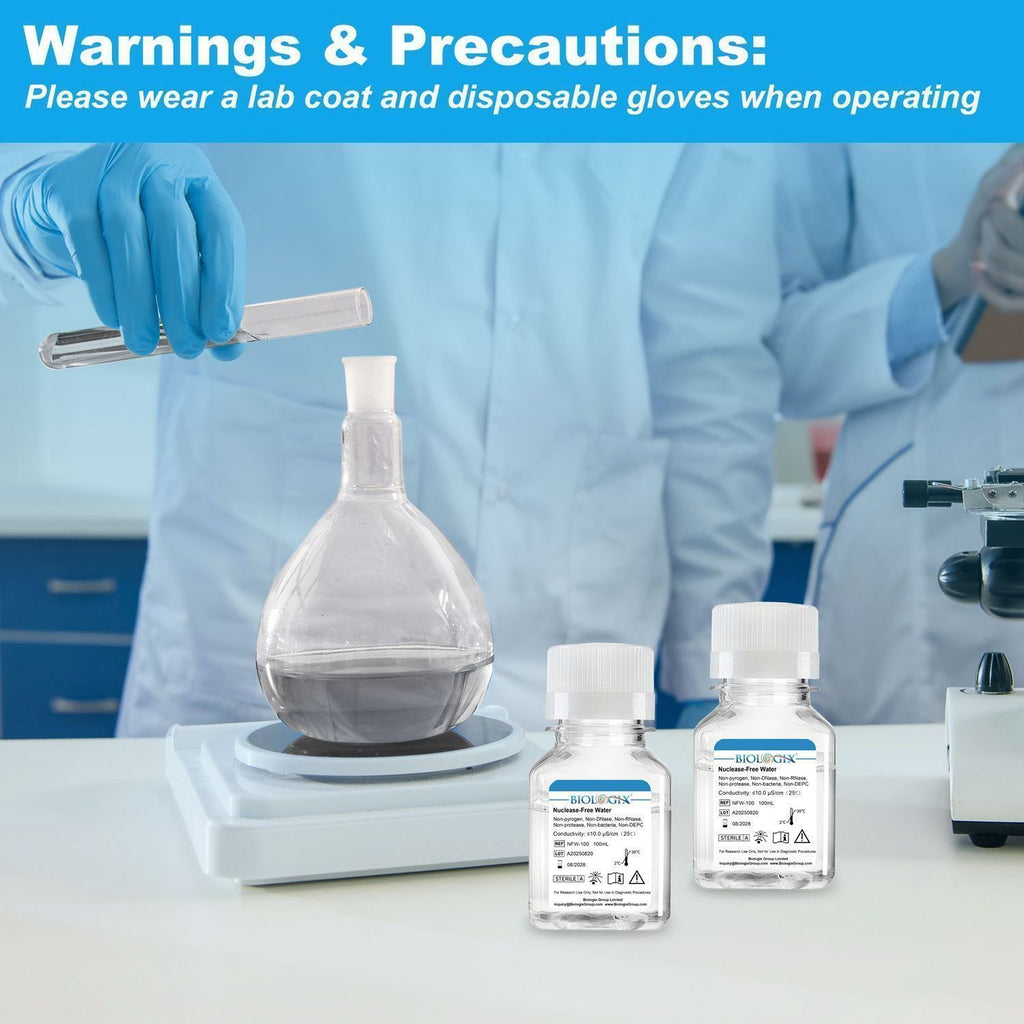 Biologix® Nuclease-Free Water, 100mL/ Bottle, 20 Bottles/Case