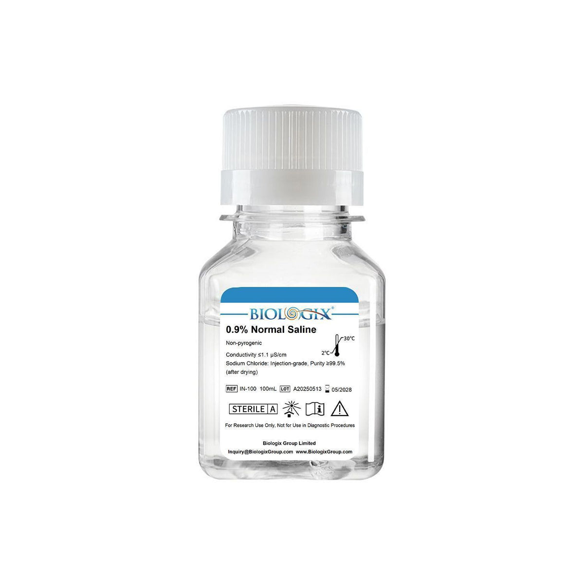 Biologix® 0.9% Saline Solution, 100mL/ Bottle
