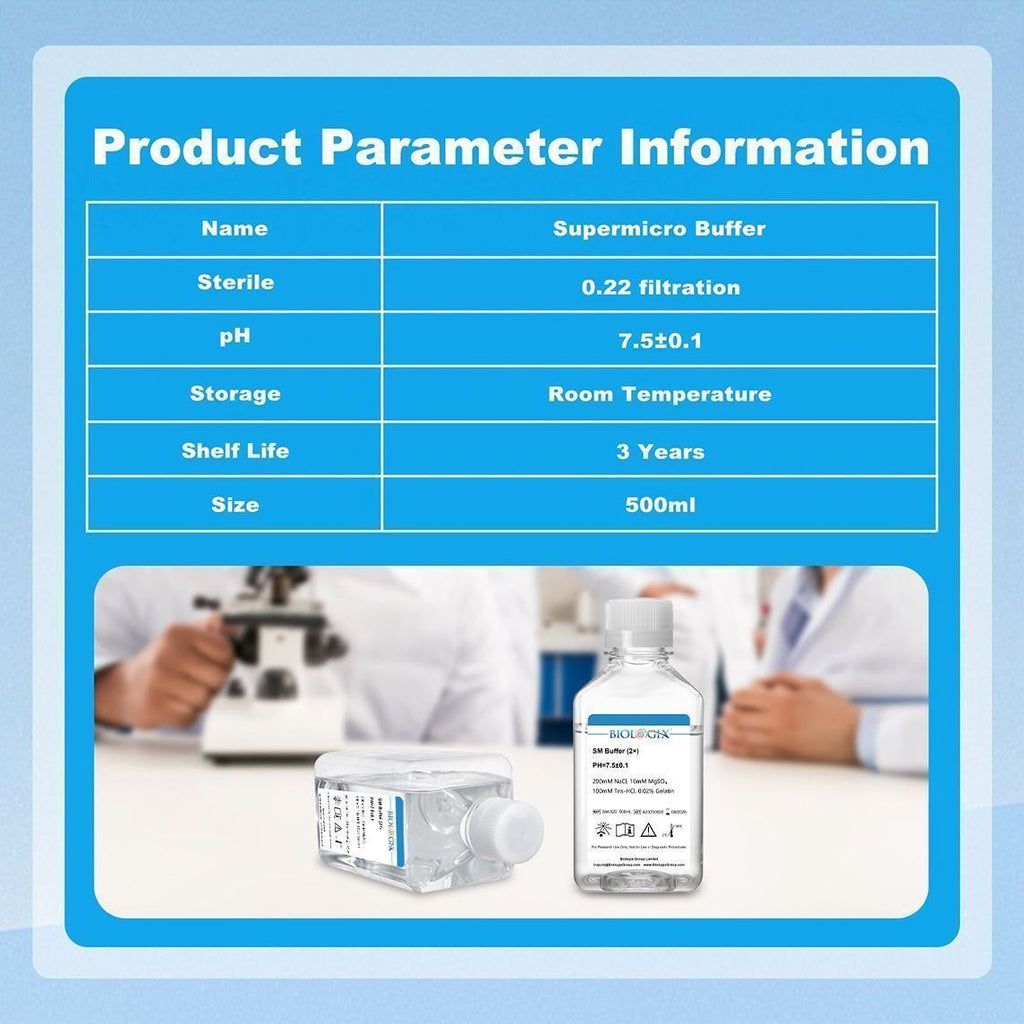Biologix® SM ( Supermicro ) Buffer (2X), pH7.5, 500mL/Bottle, 10 Bottles/Case