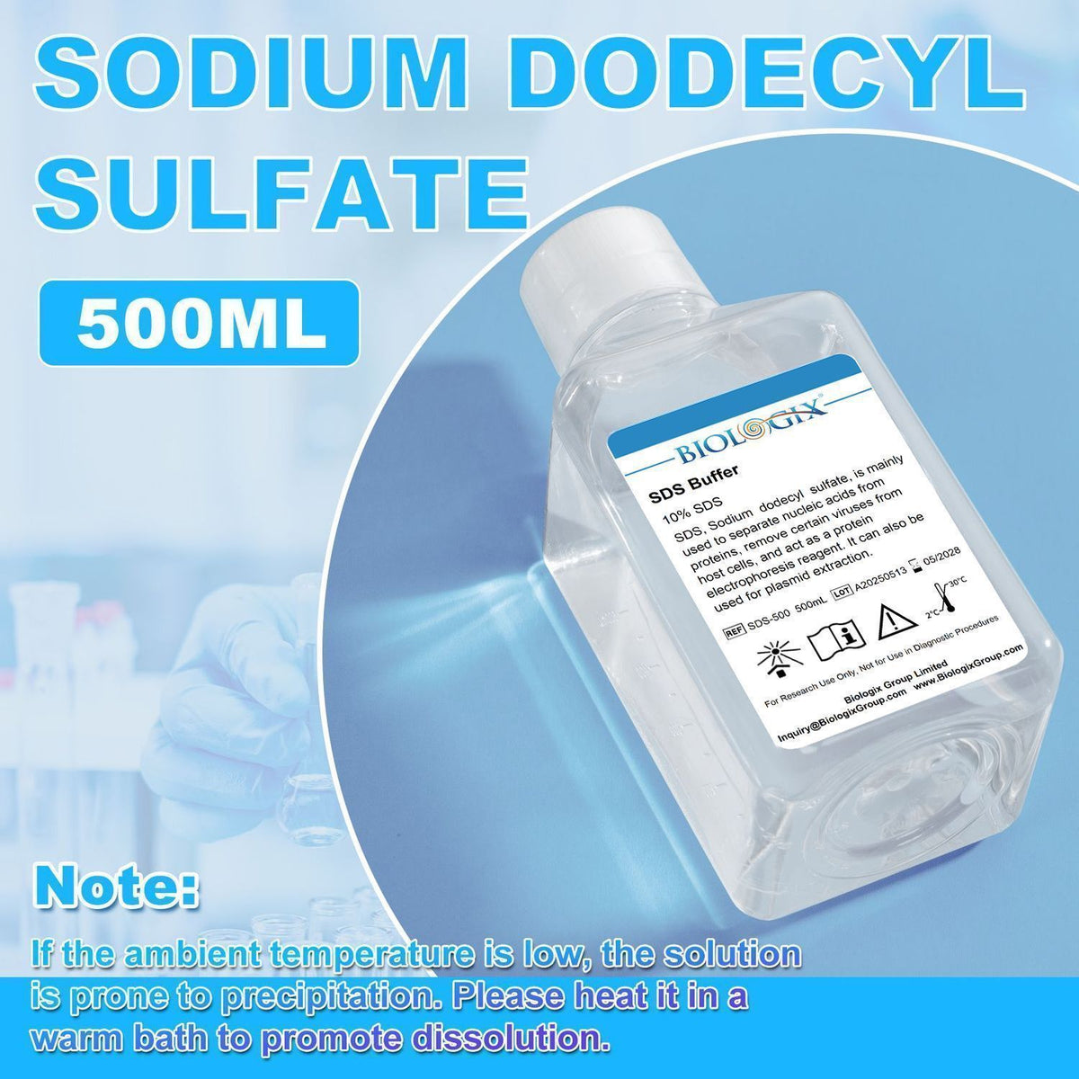 Biologix® SDS Buffer, 500mL/ Bottle, 10 Bottles/Case