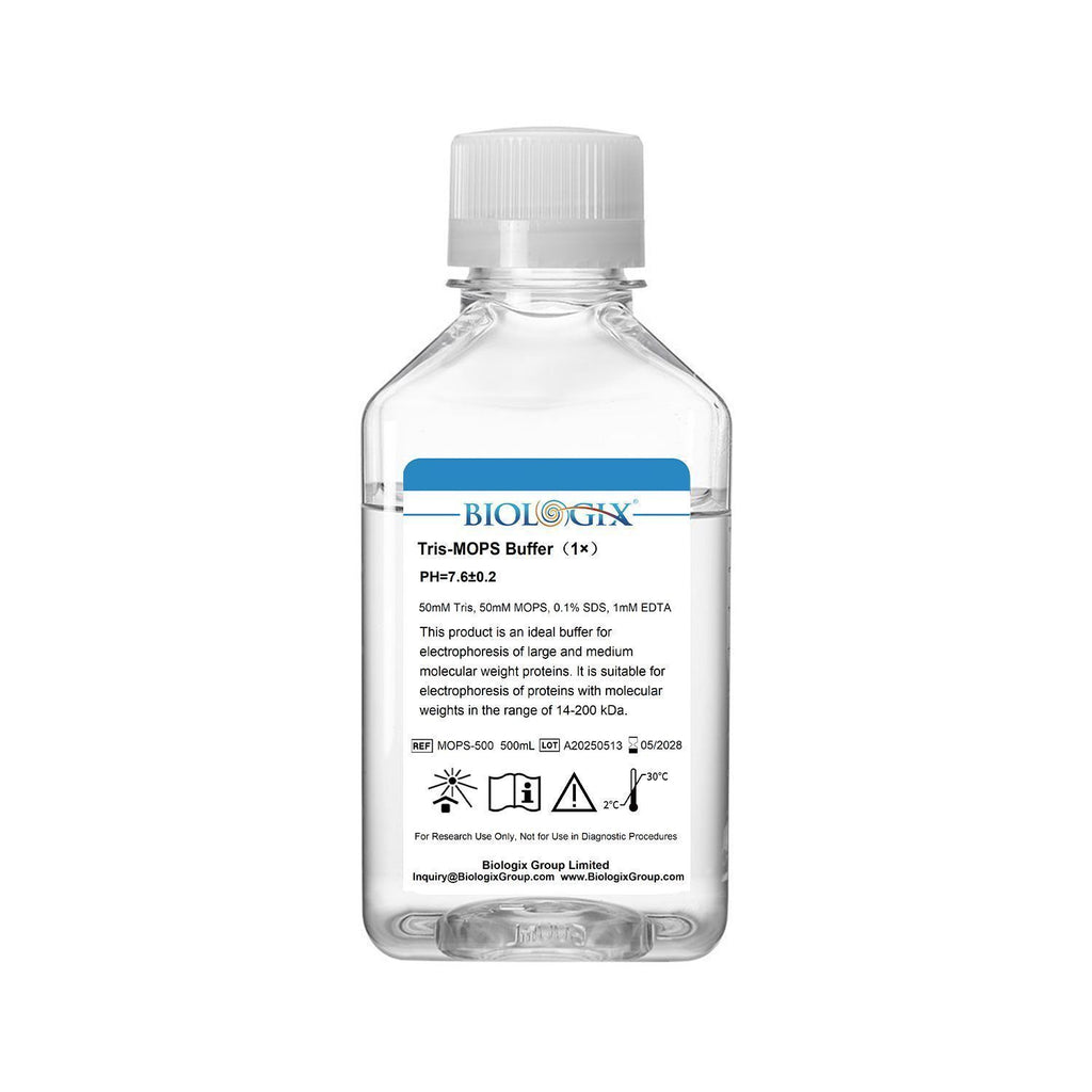 Biologix® TRIS-MOPS Buffer ( 1X ), pH7.4, 500mL/Bottle, 10 Bottles/Case