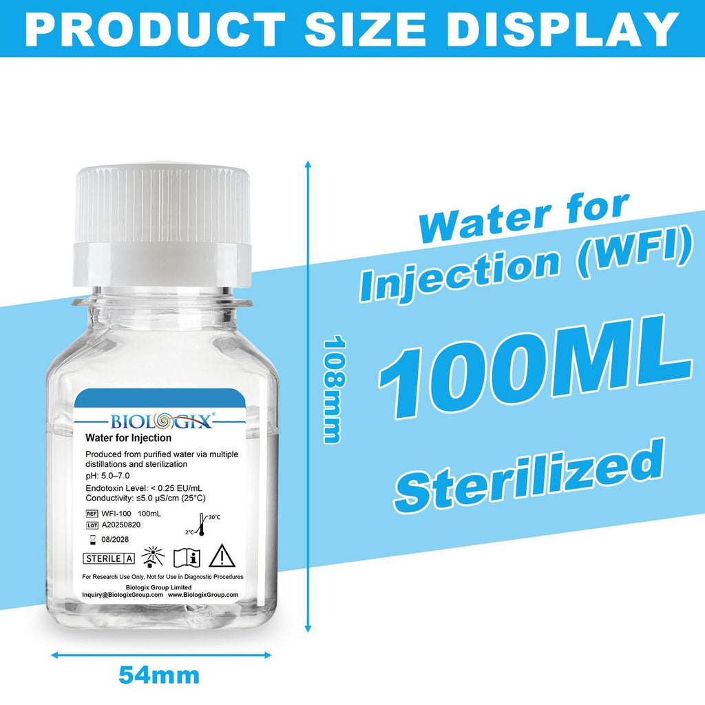 Biologix® Water for Cell Culture( WFI ), Sterile, 100mL/ Bottle