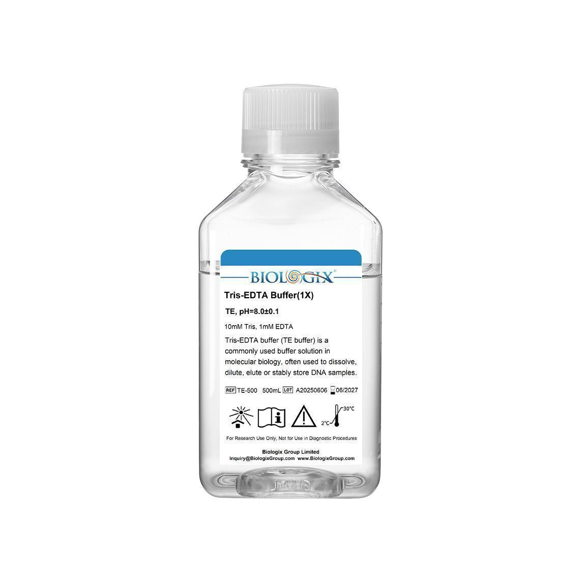 Biologix® TE ( Tris-EDTA ) Buffer( 1X ), pH8.0, 500mL/ Bottle