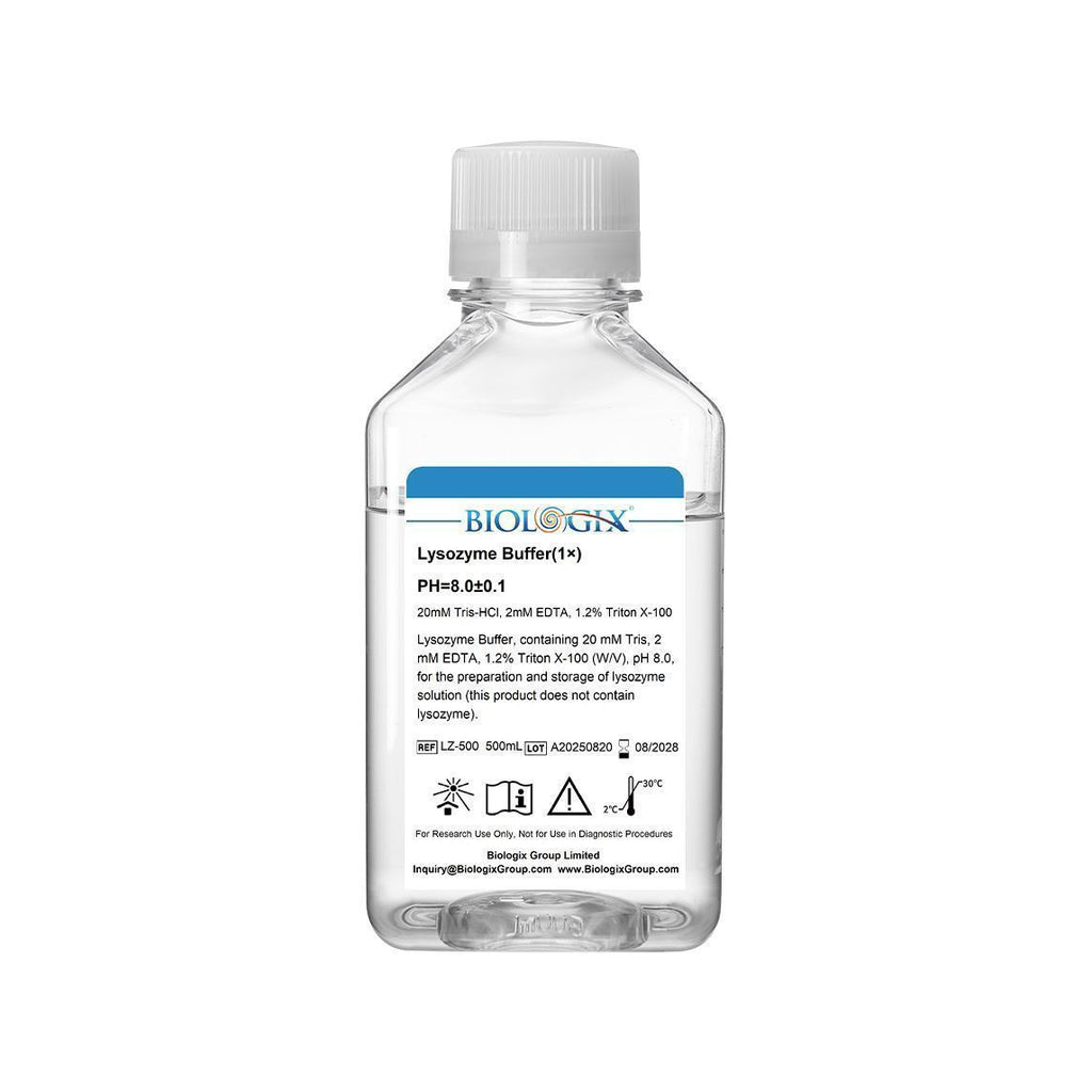 Biologix® Lysozyme Buffer ( 1X ), pH 8.0, 500mL/Bottle, 10 Bottles/Case