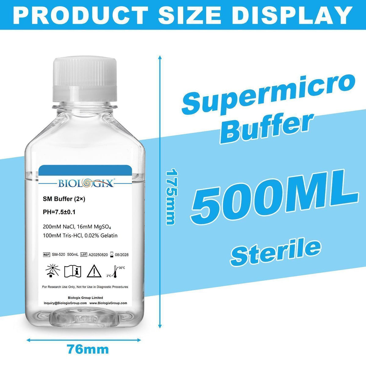 Biologix® SM ( Supermicro ) Buffer (2X), pH7.5, 500mL/Bottle, 10 Bottles/Case