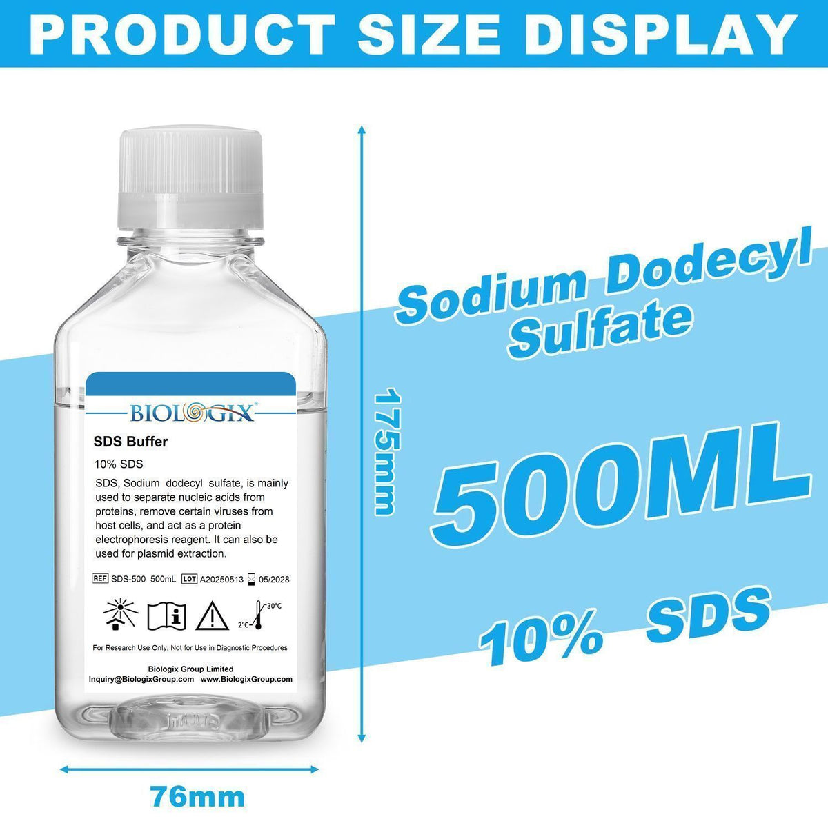 Biologix® SDS Buffer, 500mL/ Bottle, 10 Bottles/Case