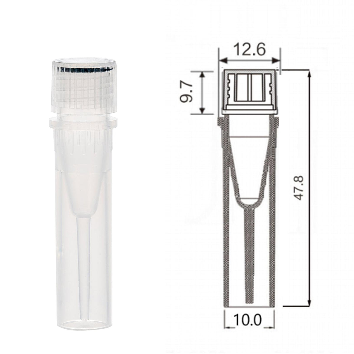 Biologix® Cryogenic Vials-0.5mL with Screw Caps, Self-Standing, 50 Pcs/Bag, 10 Bags/Pack, 4 Packs/Case