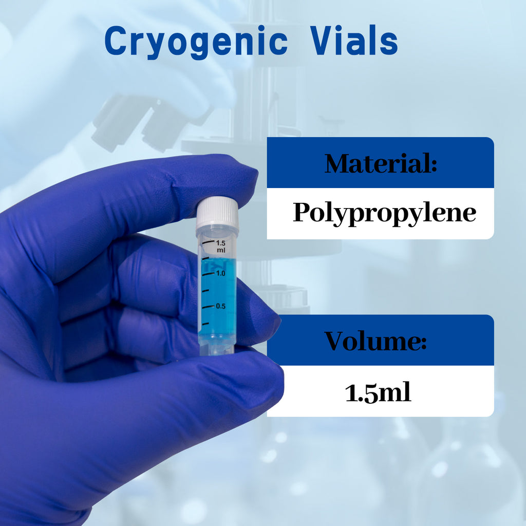 CryoKING® Cryogenic Vials -1.5 mL, External Thread, ​25 Sets/Bag, 20 Bags/Pack, 2 Packs/Case