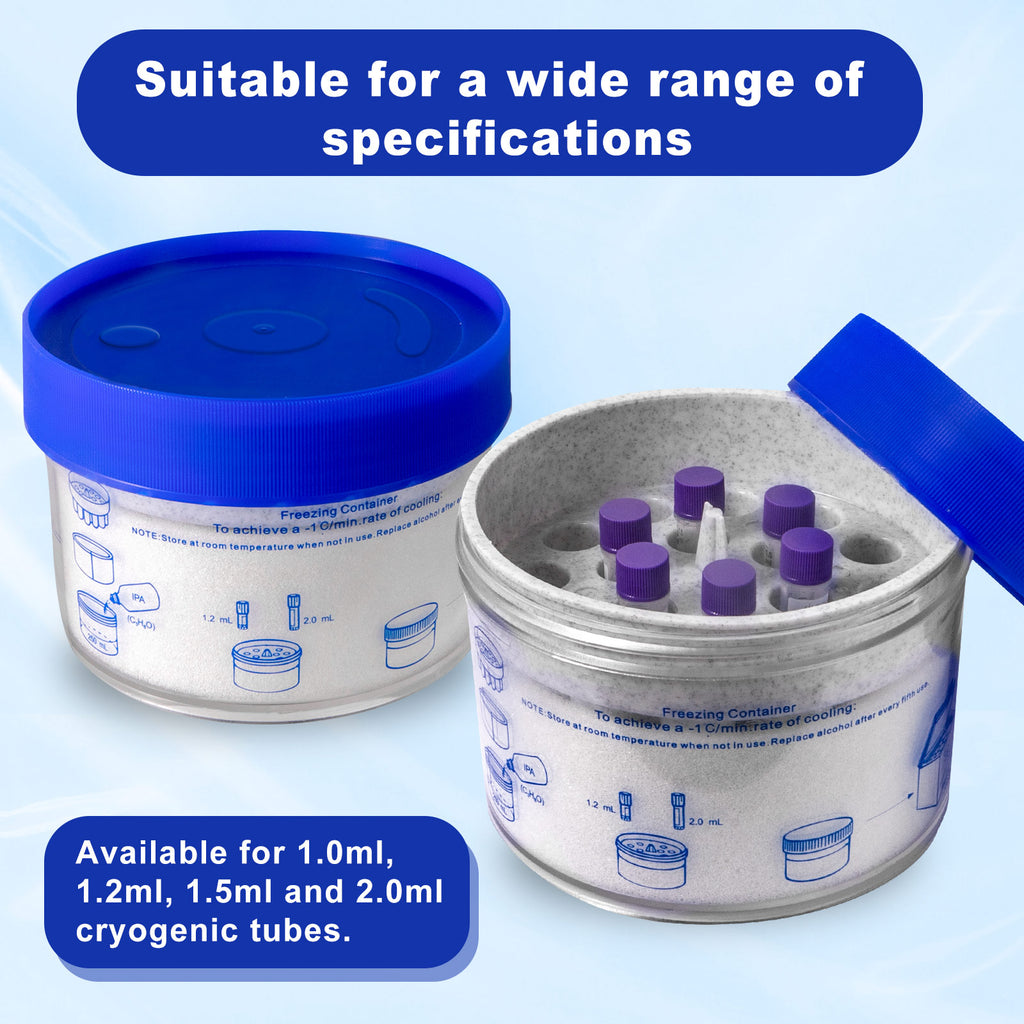 CryoKING® Freezing Container, for 1/1.5/2mL Vials, PC, 18 wells, 1/Box, 12 Boxes/Case