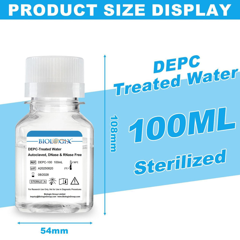 Biologix® DEPC-Treated Water, Sterile, 100mL/ Bottle, 20 Bottles/Case