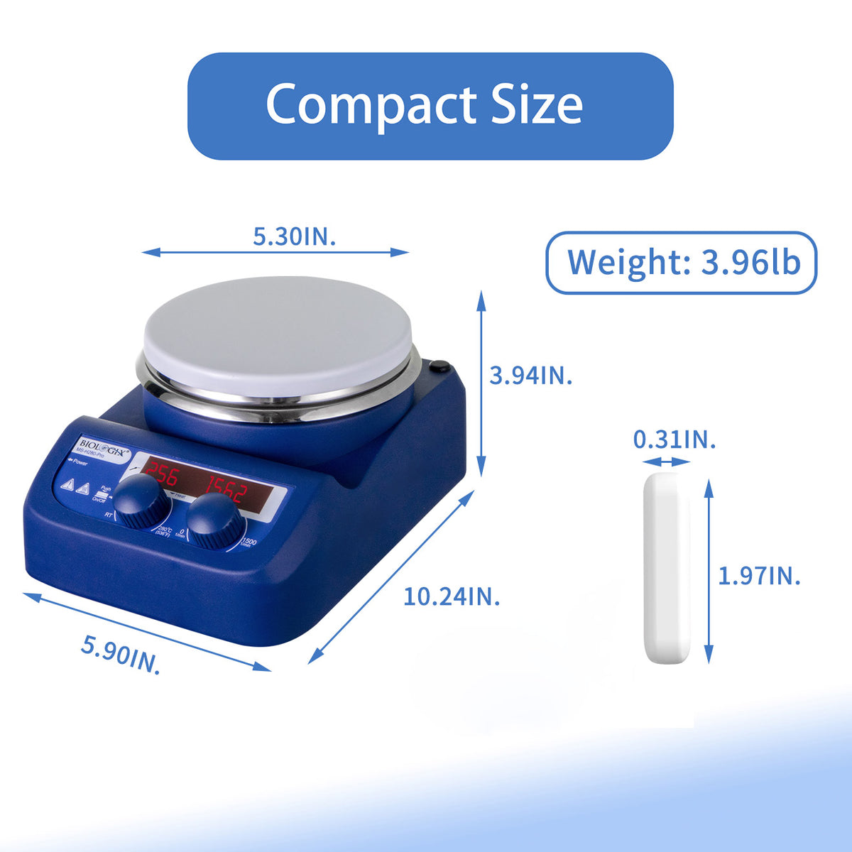Biologix® Magnetic Stirrer Hotplate，LED display，1 Piece/Case