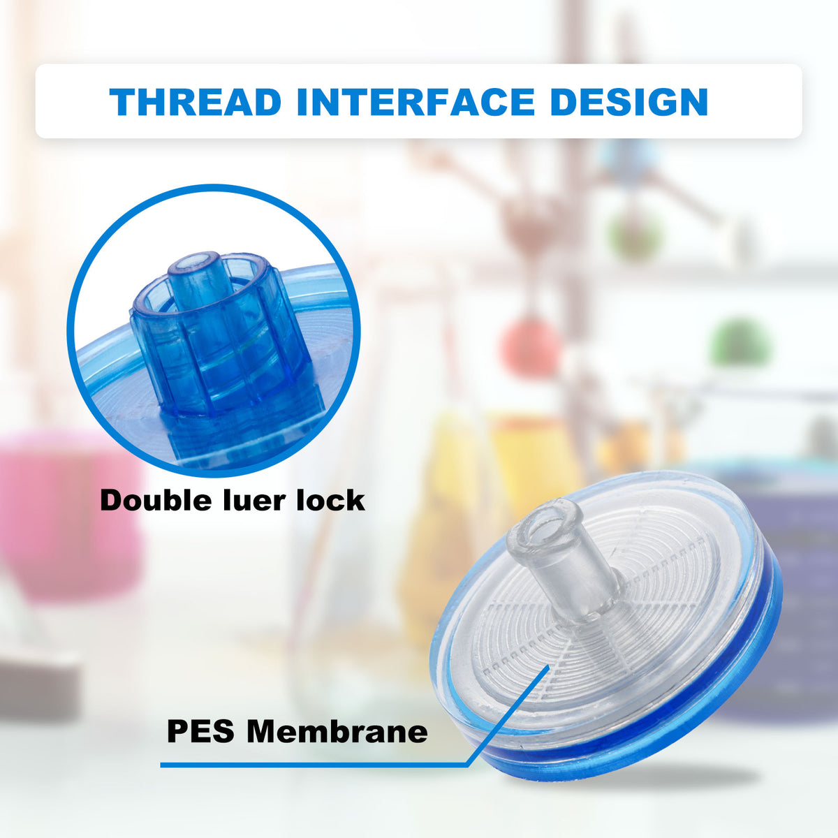 Biologix® Sterile Syringe Filter-PES, 33mm Diameter (Double Luer Lock), 100 Pcs/Pack, 4 Packs/Case