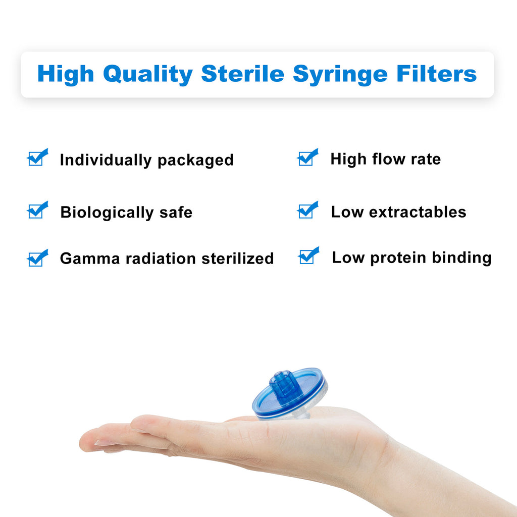 Biologix® Sterile Syringe Filter-PES, 33mm Diameter (Double Luer Lock), 100 Pcs/Pack, 4 Packs/Case