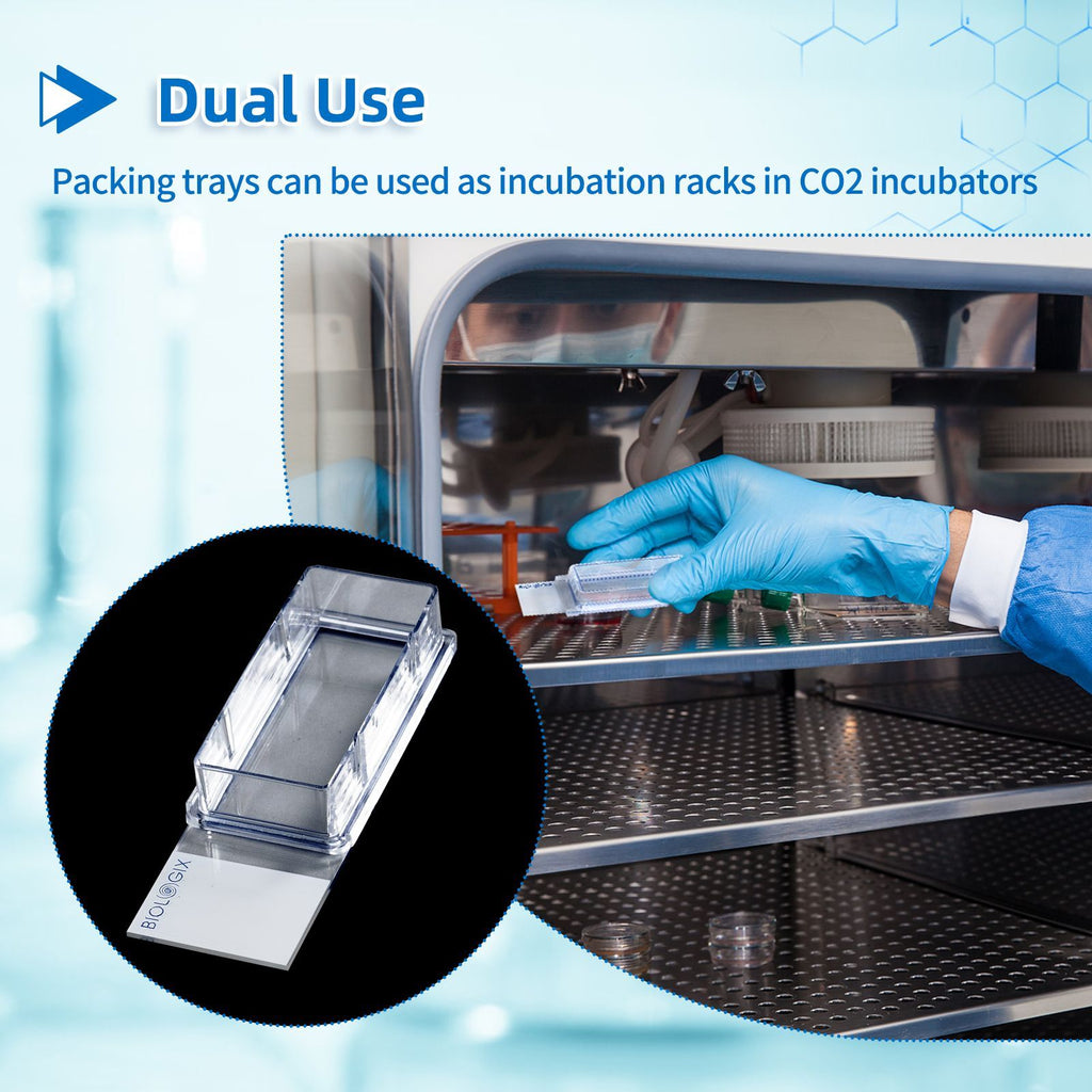 Biologix® Cell Culture Slides, 1/2/4/8-well Case of 12