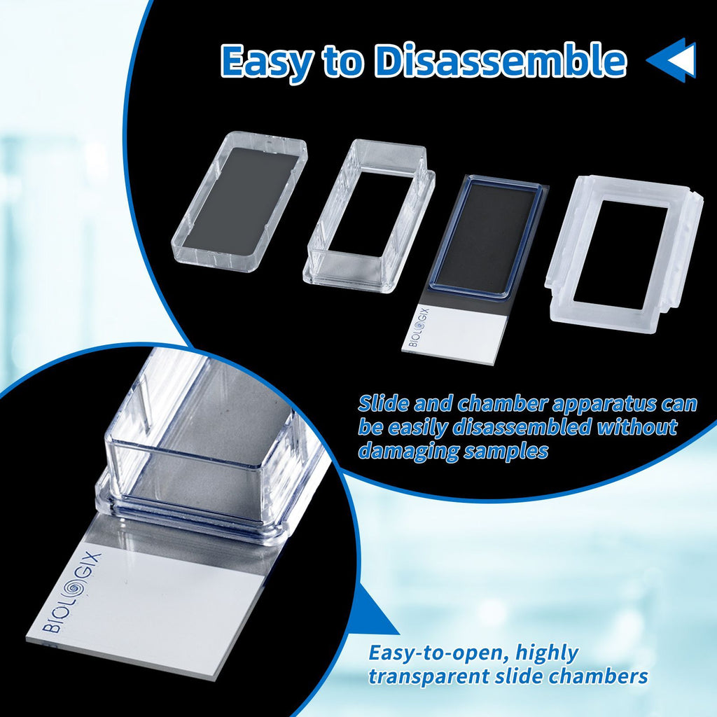 Biologix® Cell Culture Slides, 1/2/4/8-well Case of 12