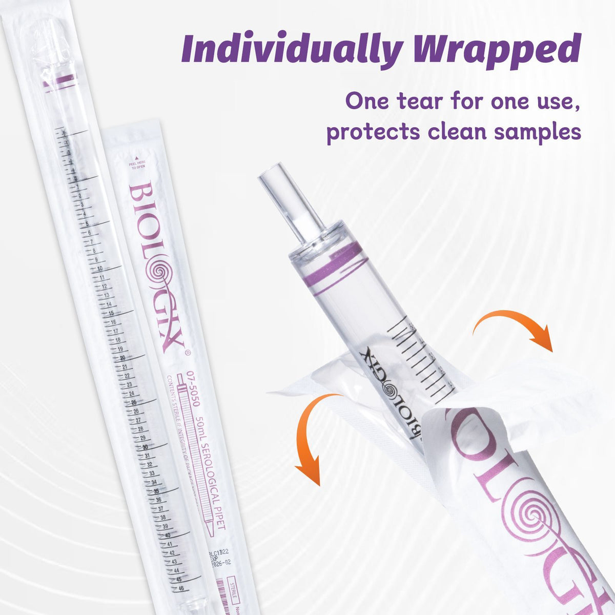 Biologix® Serological Pipettes-50 mL , Sterile, 40 Pieces/Pack, 4 Packs/Case