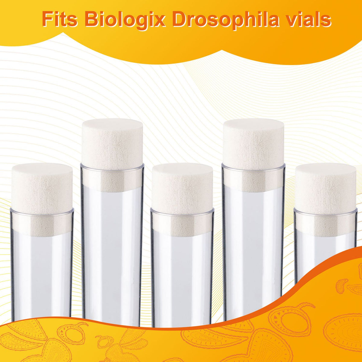 Biologix Drosophila Foam Plugs for Narrow Vials, Case of 1,000