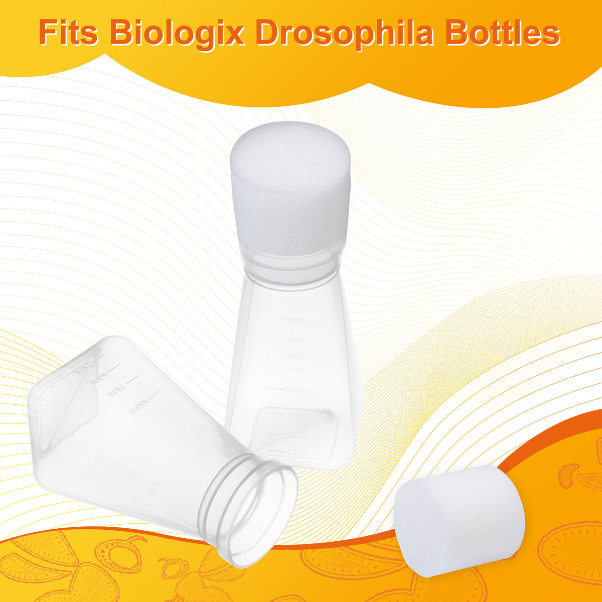 Biologix® Drosophila Plugs for Bottles, Case of 1,000