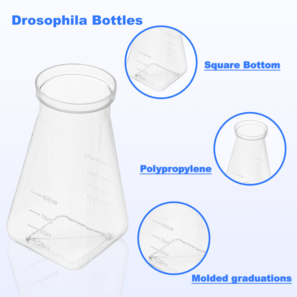 Biologix® Drosophila Bottles (Bulk), 200 Pieces/Bag, 1 Bag/Case