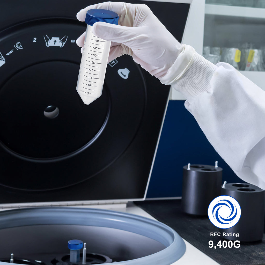 Biologix® Centrifuge Tubes-50mL, Conical Bottom, Flat Cap, 25 Sets/Rack, 20 Racks/Case
